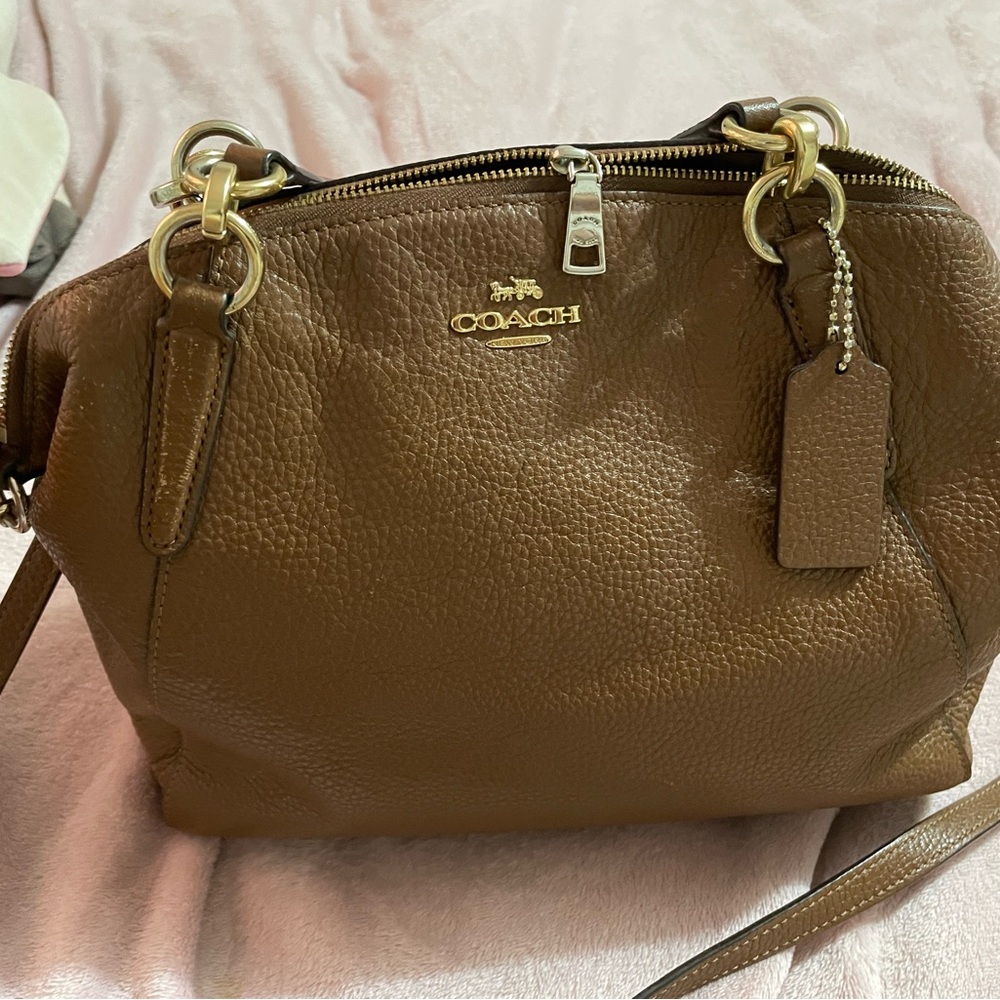 Coach Tan Leather Crossbody Bag